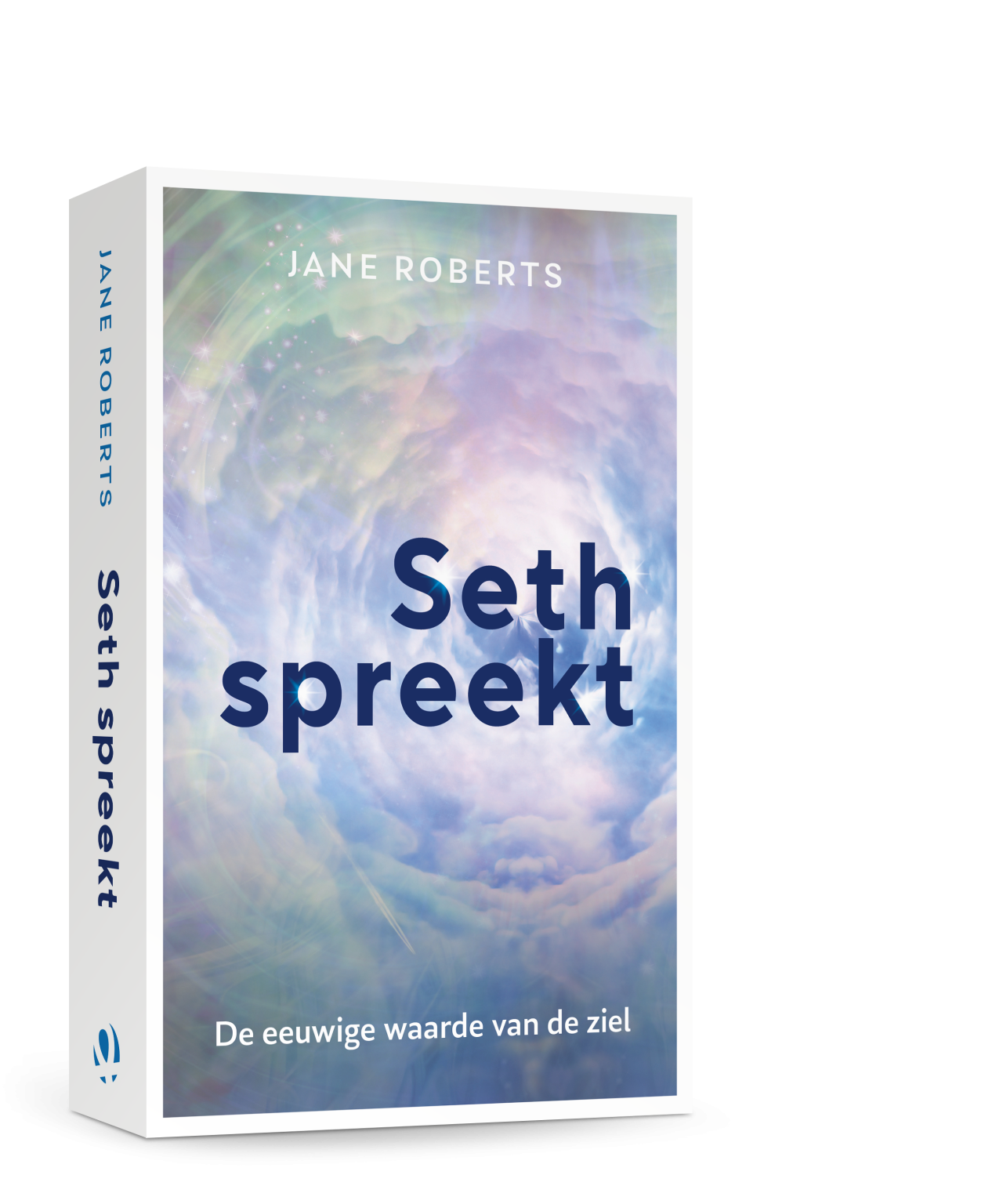 Op deze afbeelding is het omslag van 'Seht spreekt' te zien. De afbeelding op het omslag is een wolkendek in pasteltinten. Boven aan het omslag is de naam van de auteur, Jane Roberts, in witte letters te zien. In het midden staat in blauwe letters 'Seth spreekt'. 
Onderaan is in witte letters de subtitel te lezen, namelijk: 'De eeuwige waarde van de ziel'.