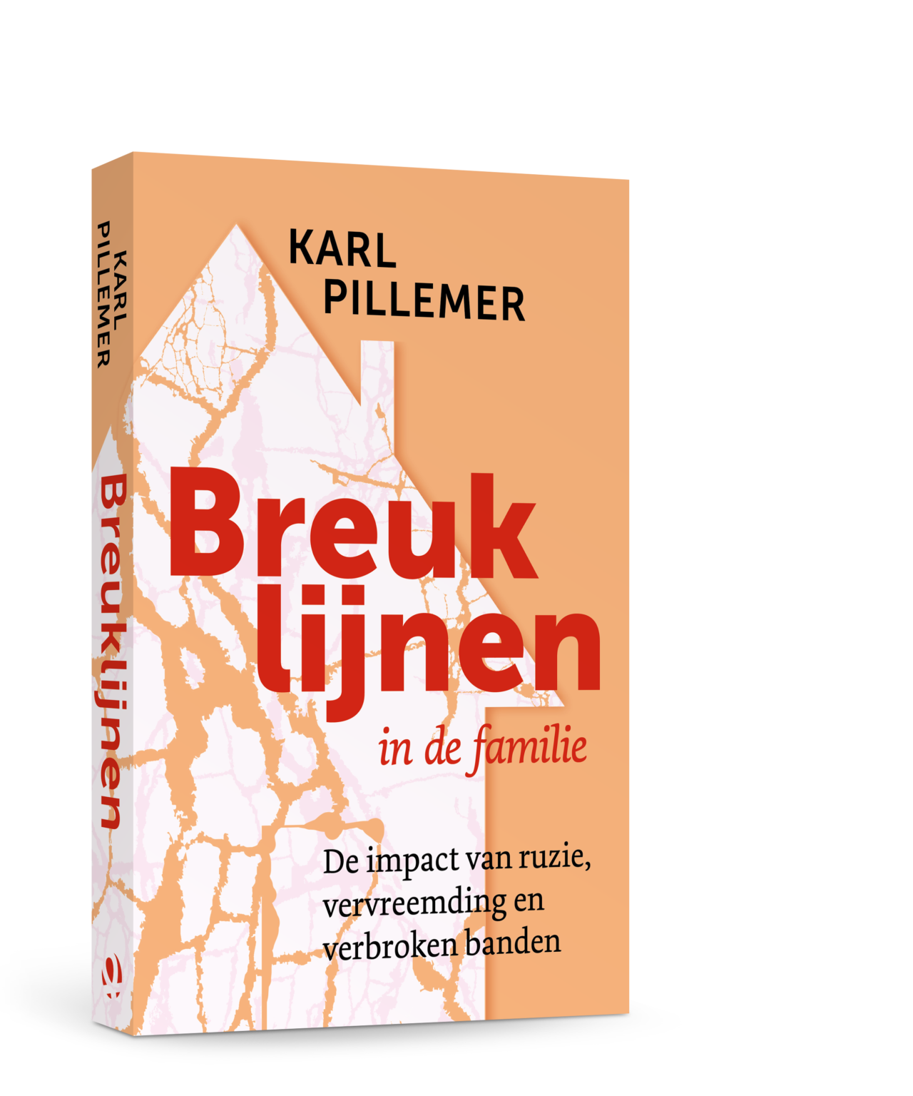 3D-cover van Karl Pillemer-Breuklijnen in de familie. Ondertitel: de impact van ruzie, vervreemding en verbroken banden.