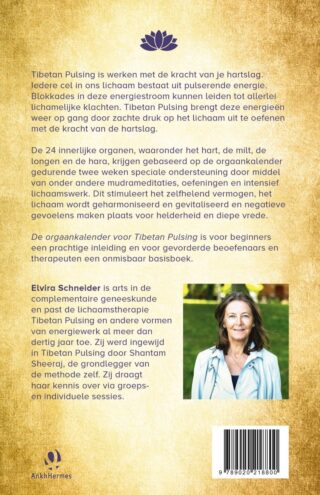 De orgaankalender voor Tibetan Pulsing - achterkant