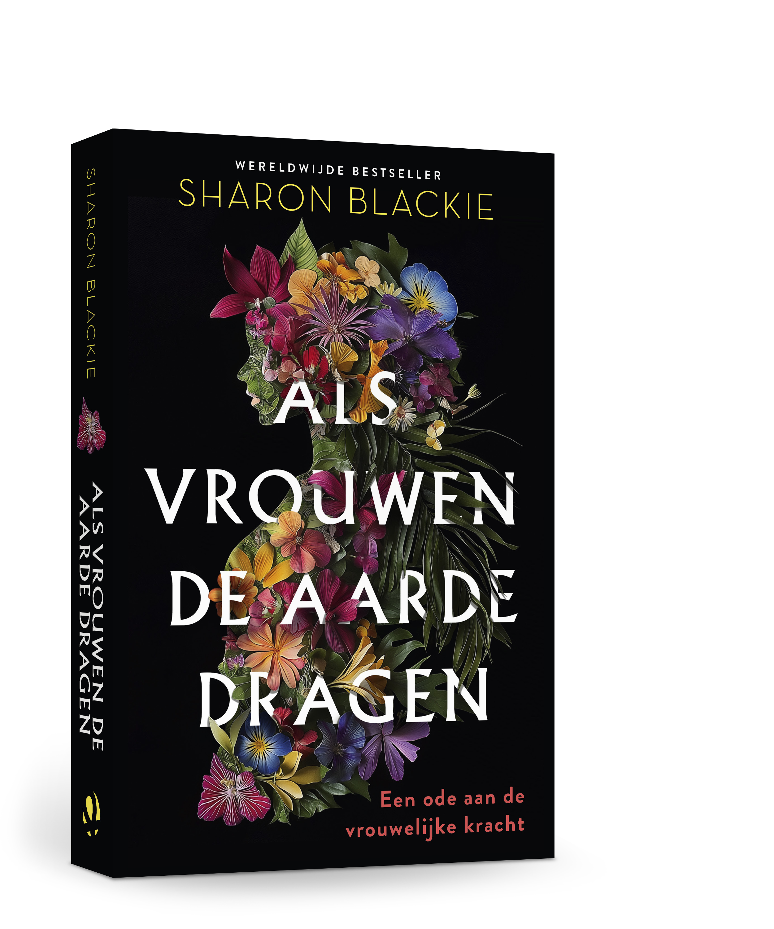 Op de foto is Als vrouwen de aarde dragen te zien. he tboek heeft een zwart omslag met achter de titel een vrouw in bloemen afgebeeld